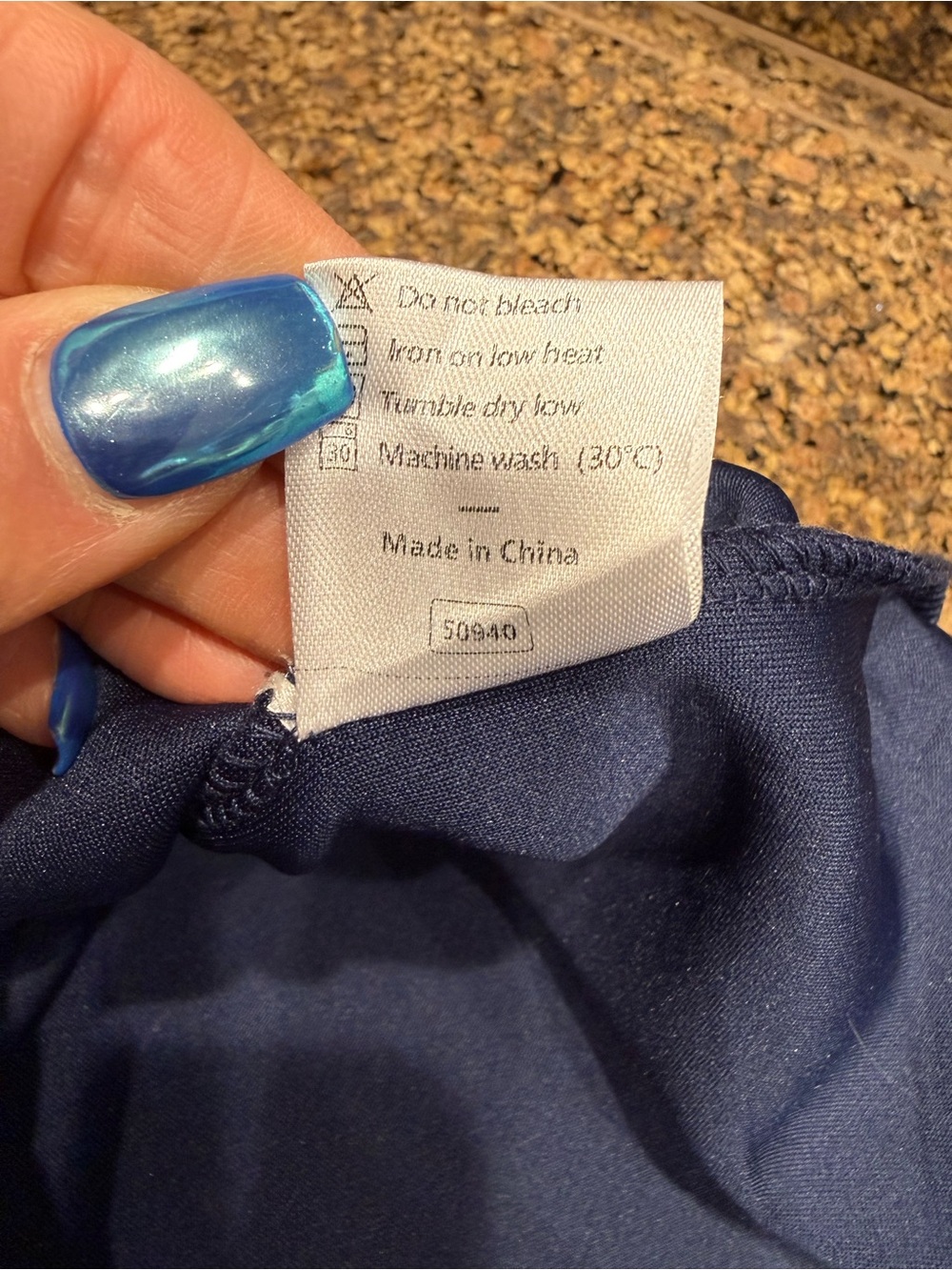 NWOT Classic Navy Long-Sleeve Polo V-Neck Dress - Picture 7 of 7